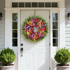 VIERENA large 26inch diameter wreath creates a bold entrance focal point.
