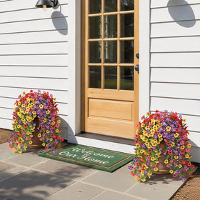 Vierena Morning Glory red bundle hanging decor for lively garden accents.