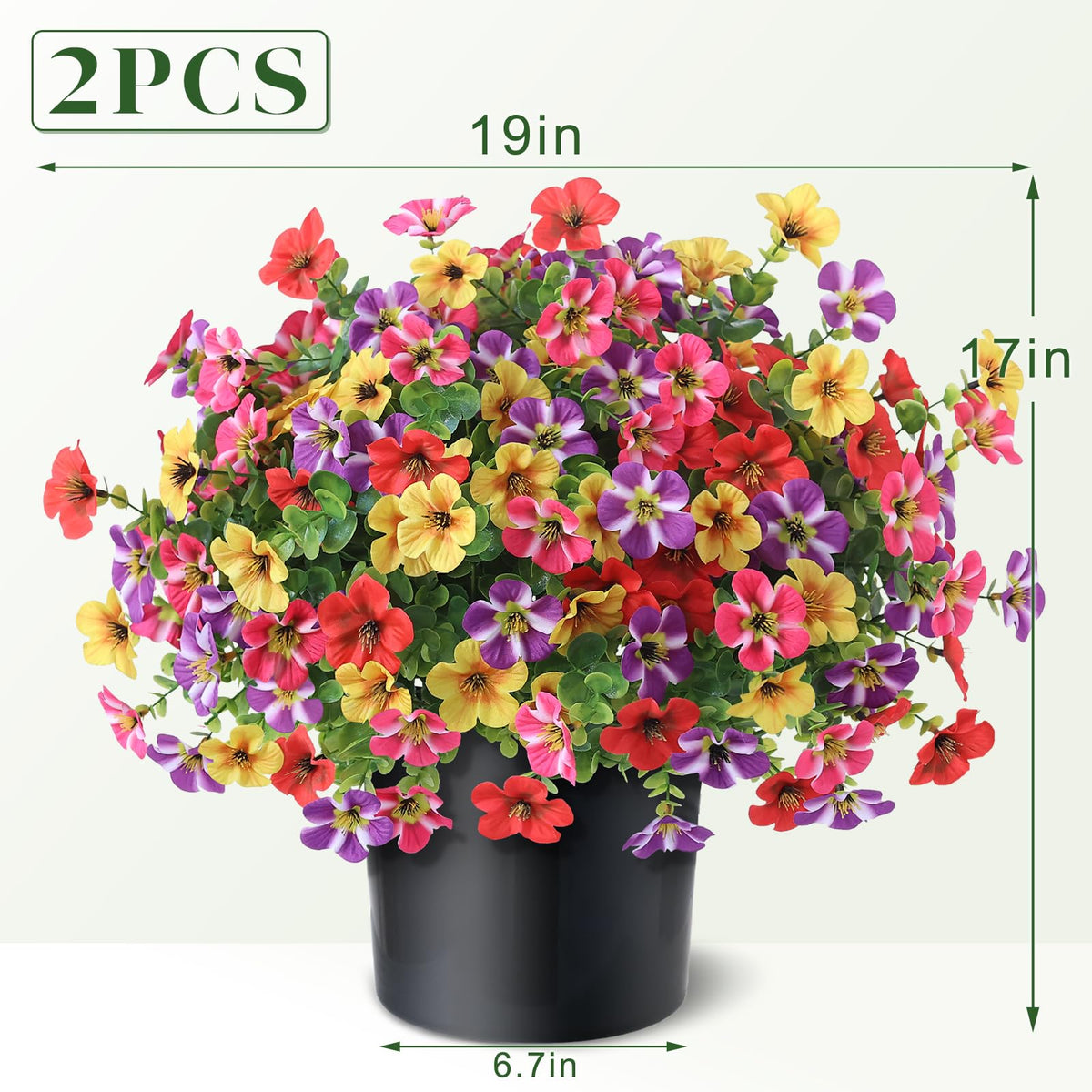 VIERENA outdoor UV-resistant flower bush in mixed colors