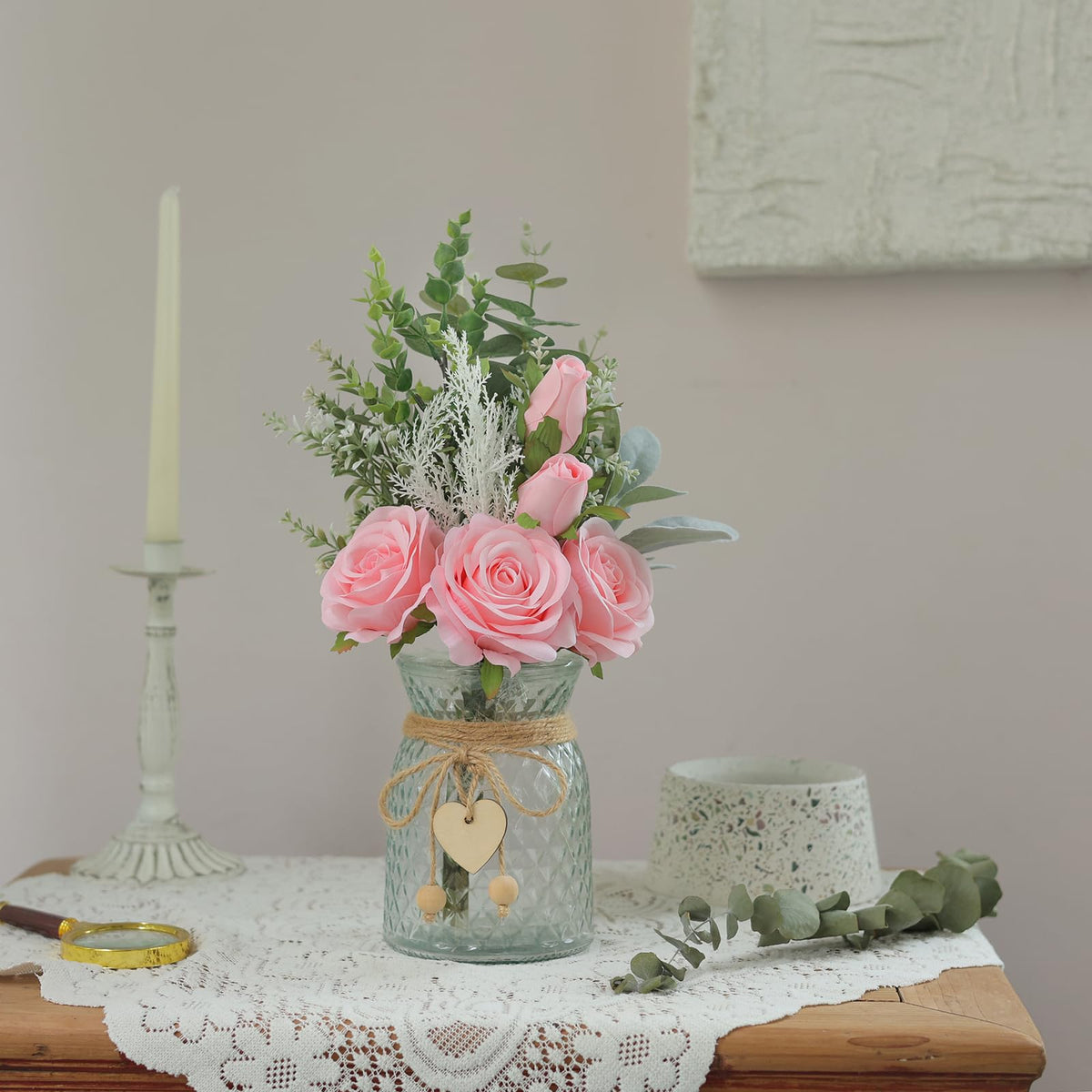 VIERENA rustic farmhouse centerpiece elevates living room or entryway