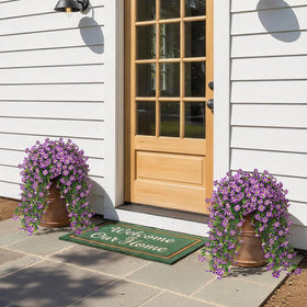 VIERENA silk morning glory close-up reveals lifelike blooms for yard decor