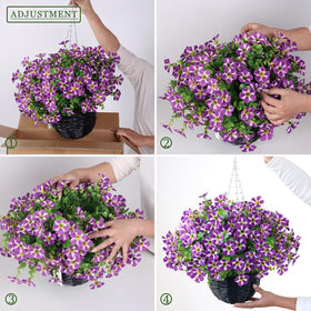 VIERENA uv-resistant artificial plants; colorfast blooms in sunlight.