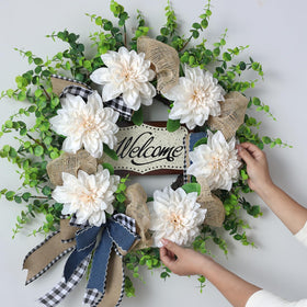 VIERENA wall decor wreath suits farmhouse interiors with natural textures.