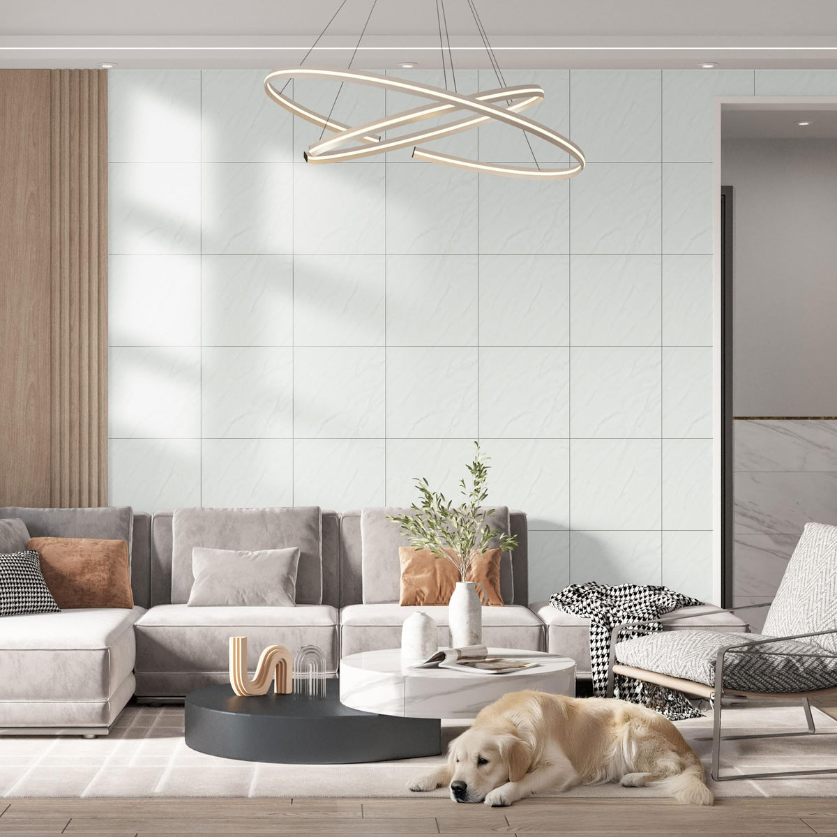 Vieshful easy-clean marble look tile, effortless maintenance