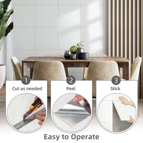 Vieshful heat-resistant tile above stove, durable look