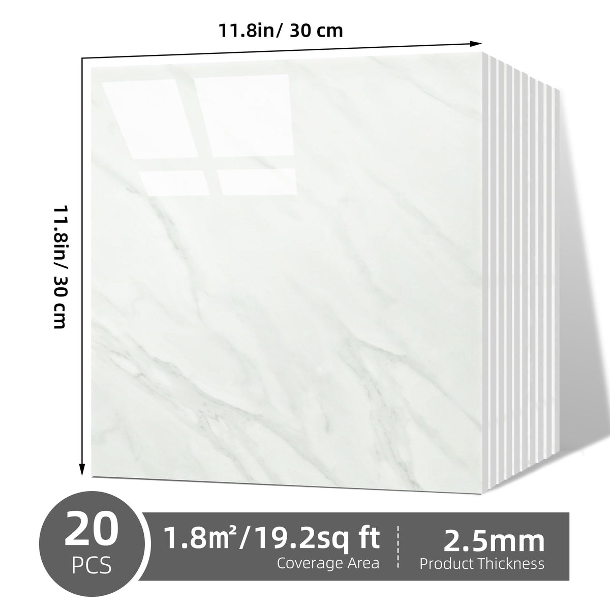 Vieshful self-adhesive bathroom tile, simple wall update