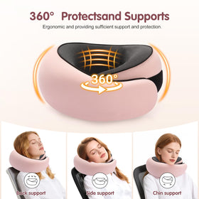 Vietora Eud travel neck pillow with breathable cover keeps you cool.
