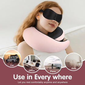 Vietora Eud travel neck pillow featuring earplug holder for quiet on the go.