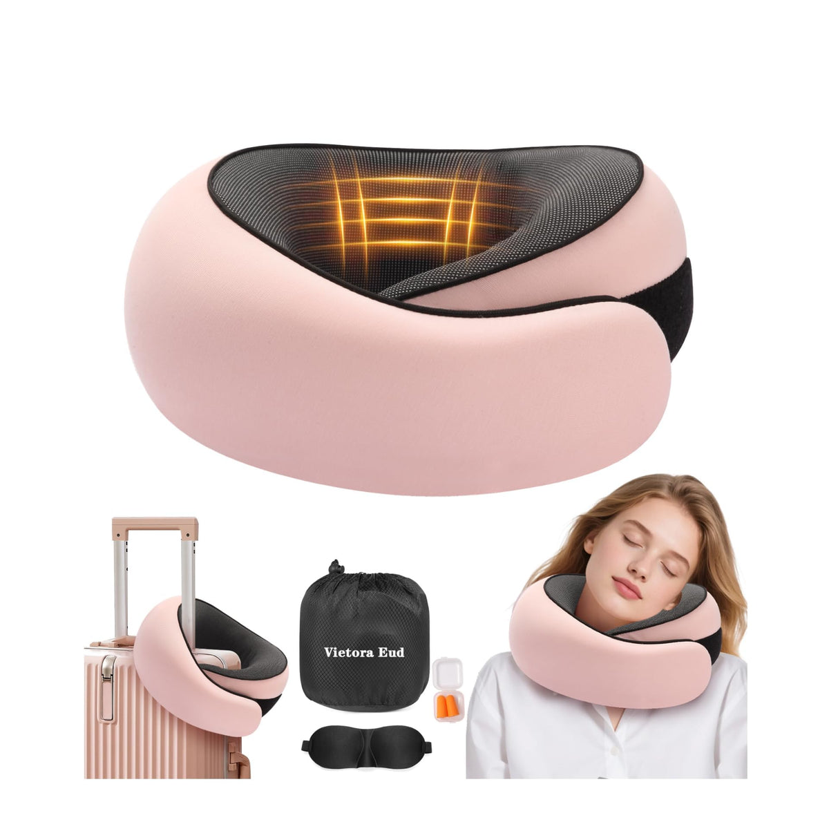 Vietora Eud travel neck pillow offers unisex comfort for trips and commutes.