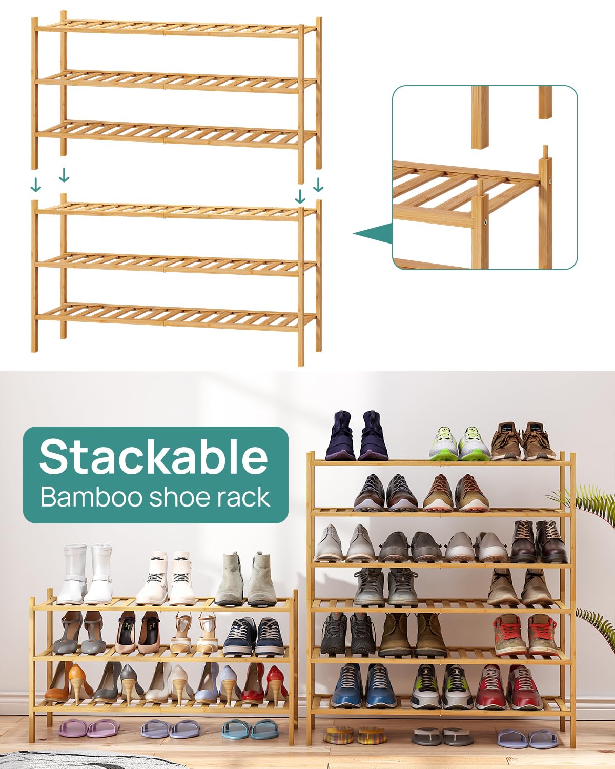 Viewcare bamboo construction resists cracking and deformation for long-term use.