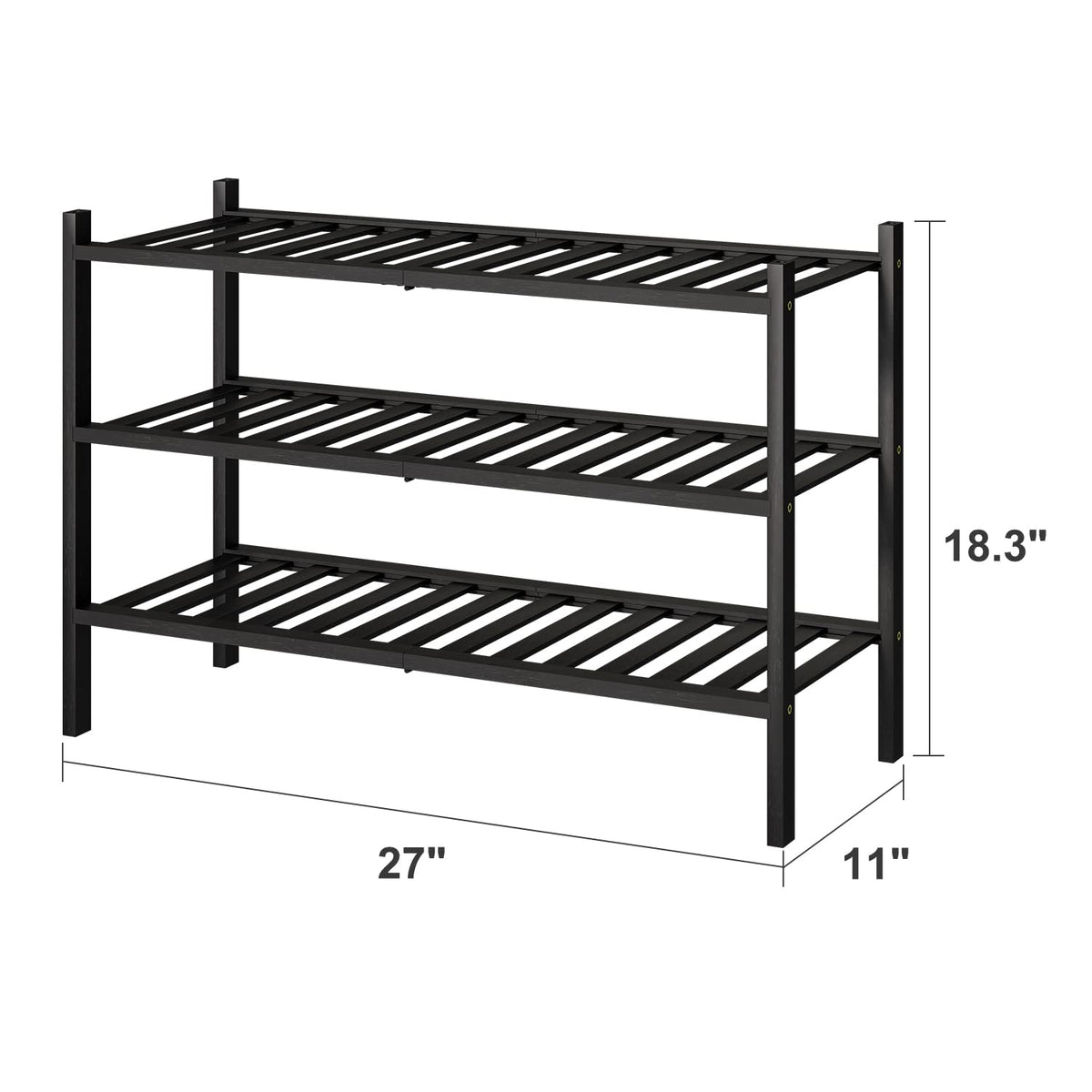 Viewcare bamboo rack doubles as bookshelf or plant stand in living spaces.