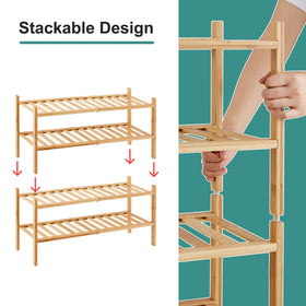 Viewcare rack's lightweight bamboo frame is easy to move between rooms.