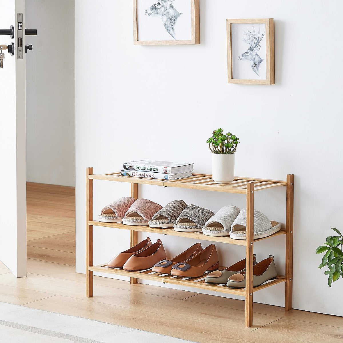 Viewcare free-standing frame offers versatile indoor storage.