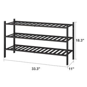 Viewcare bamboo shoe rack tenon-assembly demonstrates easy, tool-free setup