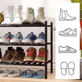Viewcare stackable design demonstrating expandable shoe storage for growing collections.