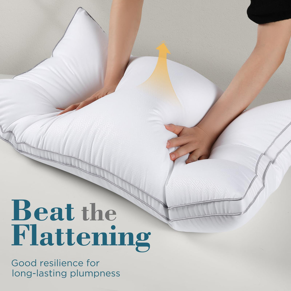 Viewstar bed pillows neck-spine alignment view emphasizes supportive design