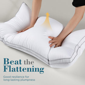 Viewstar bed pillows neck-spine alignment view emphasizes supportive design