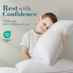 Viewstar bed pillows Oeko-Tex certified tag supports safe use
