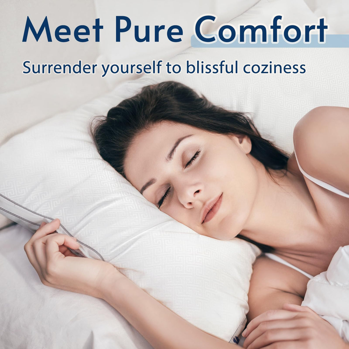 Viewstar pillow neck support—side view showing gusseted construction for proper alignment