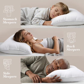 Viewstar queen pillows measuring 20 by 27.5 inches.