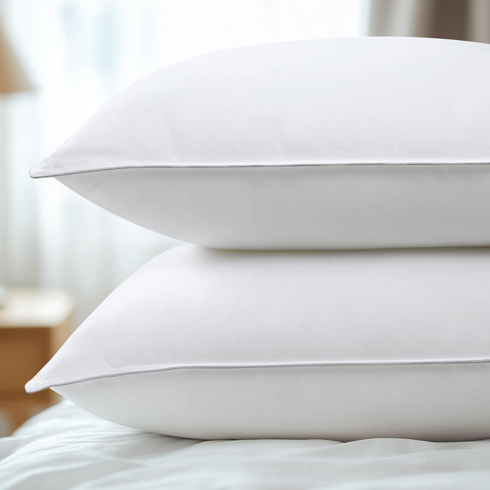 Viewstar queen bed pillows 2-pack front view for hotel-like comfort.