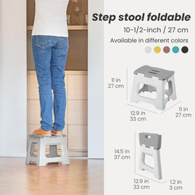 Vigar compact step stool open height for reaching shelves