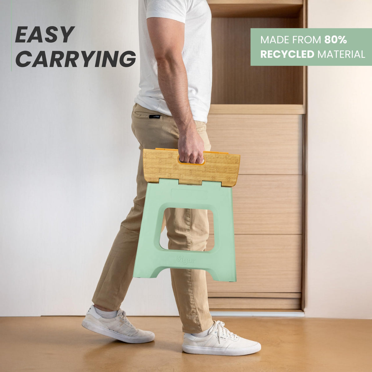Vigar compact stool suits dorms and small apartments