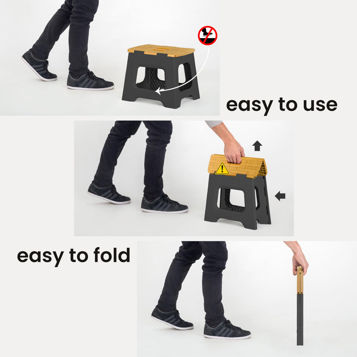Vigar Lightweight stool with handle for easy transport between rooms.