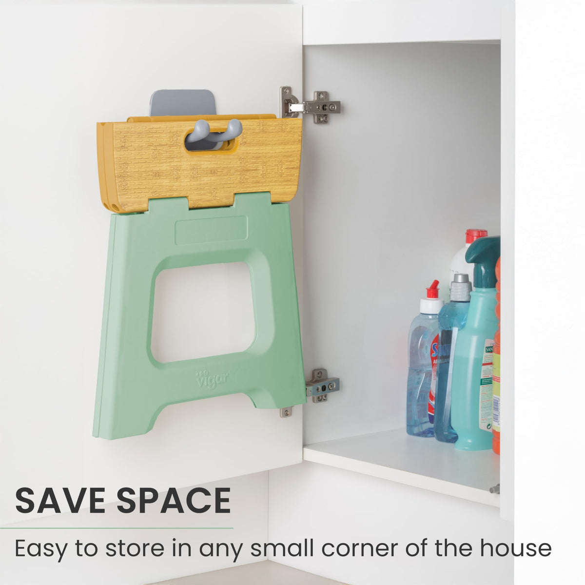 Vigar reach higher cabinets and shelves with this sturdy stool