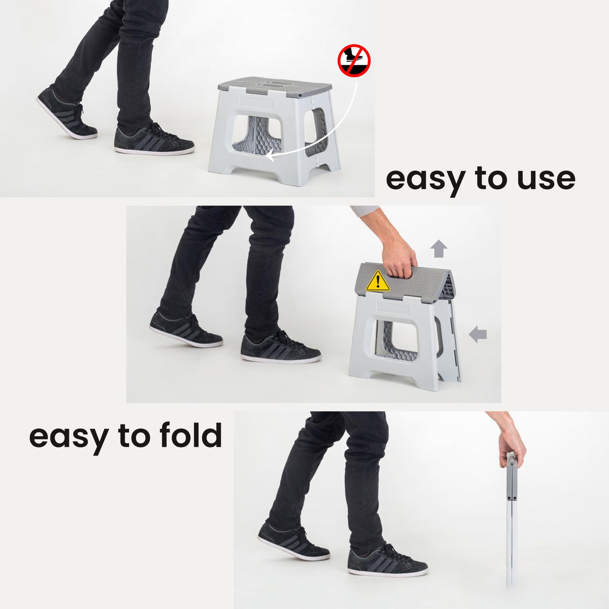 Vigar step stool with built in handles for easy transport