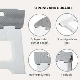 Vigar stool with textured non-slip surface for safety
