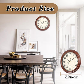 Handcrafted retro wall clock by Vigorwise highlighting craftsmanship and style.