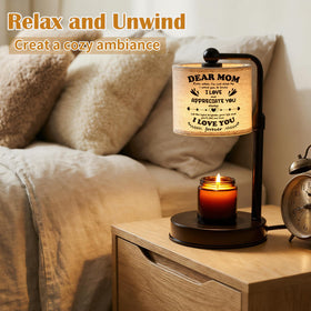 VIHOSE candle-friendly lamp demonstrated with warm glow for cozy evenings