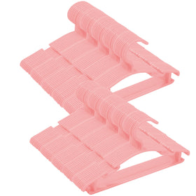 VIIBASE 100-pack pink baby hangers showcasing organized nursery storage