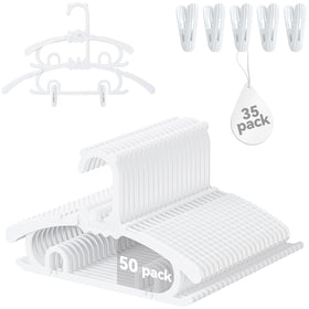 VIIBASE 50-pack baby hangers organize nursery clothing efficiently.