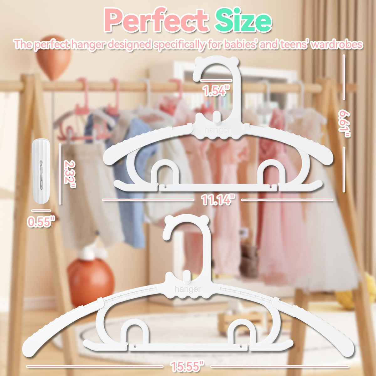 VIIBASE all-in-one nursery solution keeps outfits organized.