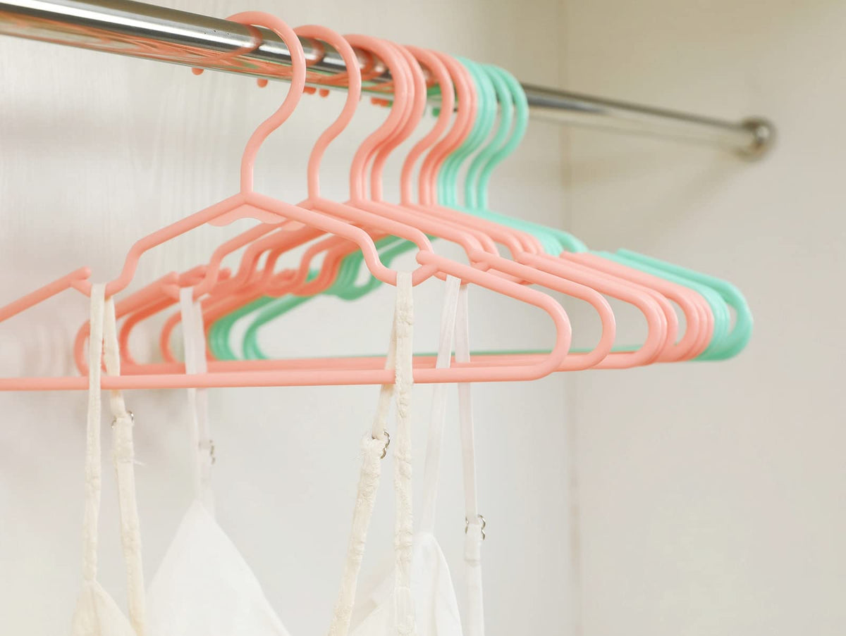 VIIBASE multi-color hangers for easy color-coded kids wardrobes