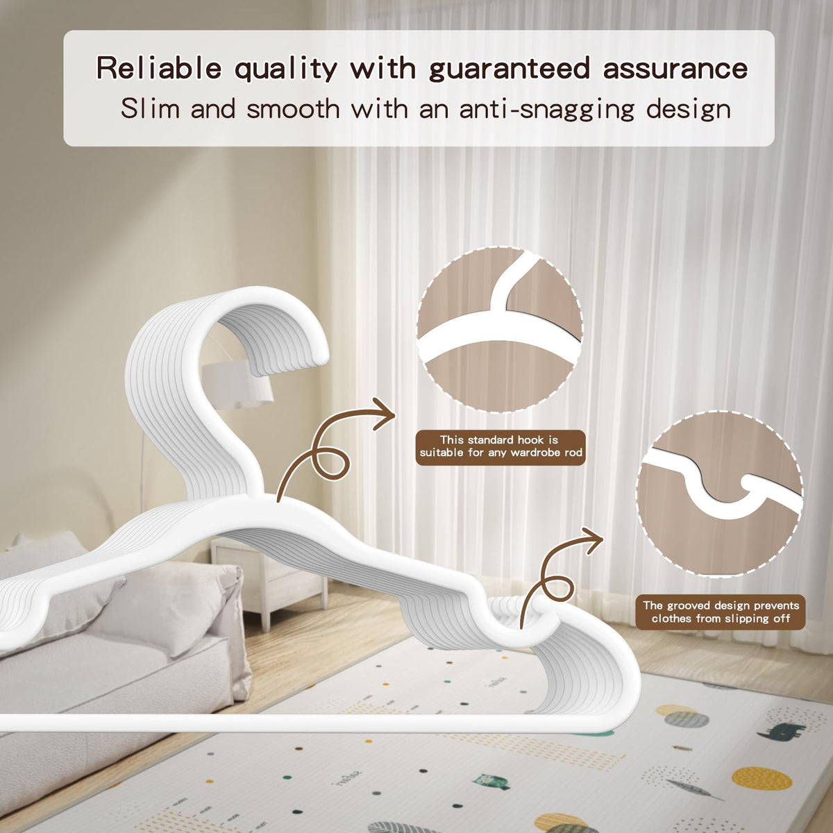 VIIBASE non-slip shoulder grooves keep dresses and tops in place.