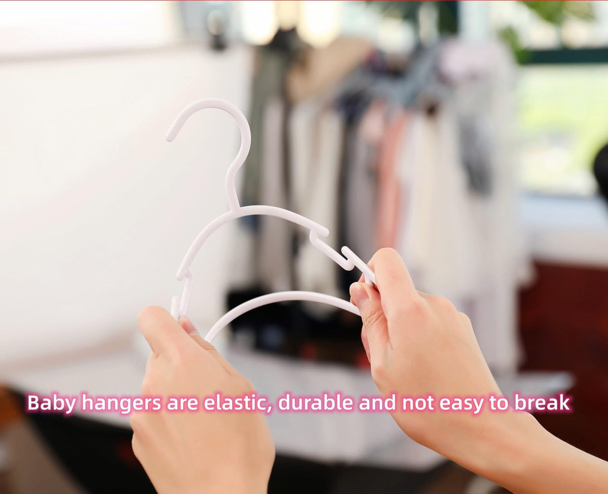 VIIBASE ultra-thin plastic hangers stacked to save space