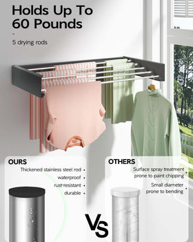 Vikaqi rack with 60lbs capacity for towels and clothes