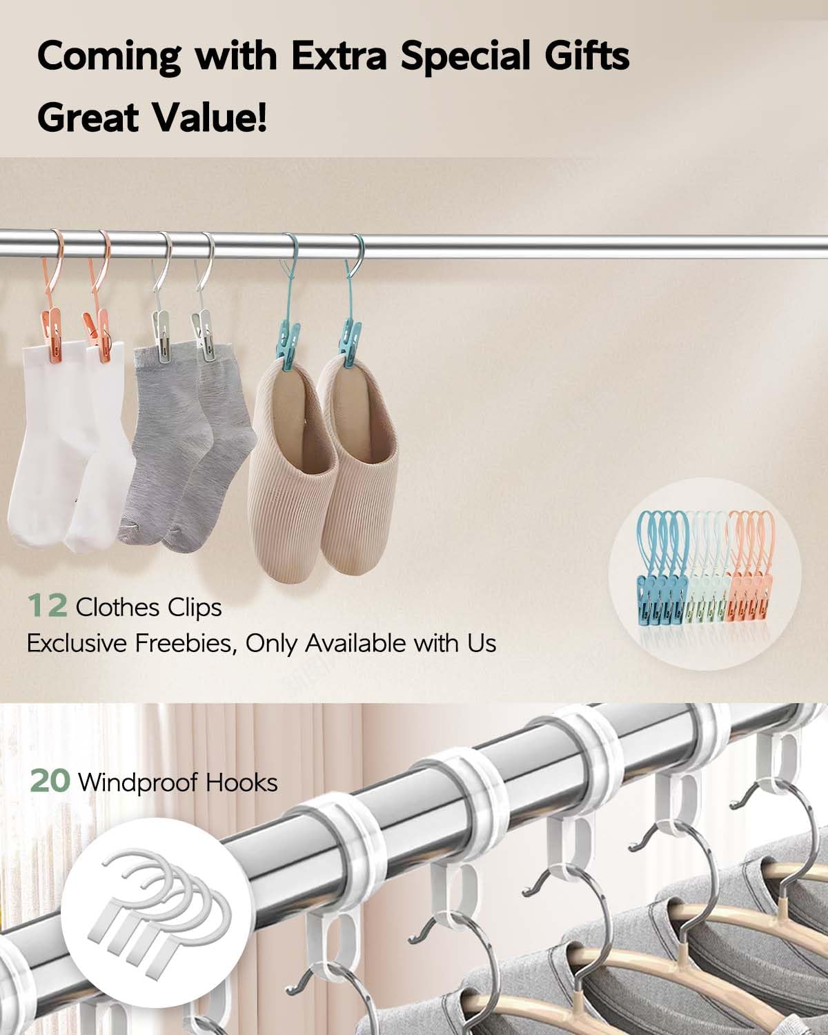 Vikaqi heavy-duty stainless steel rack resists rust for long-lasting use.