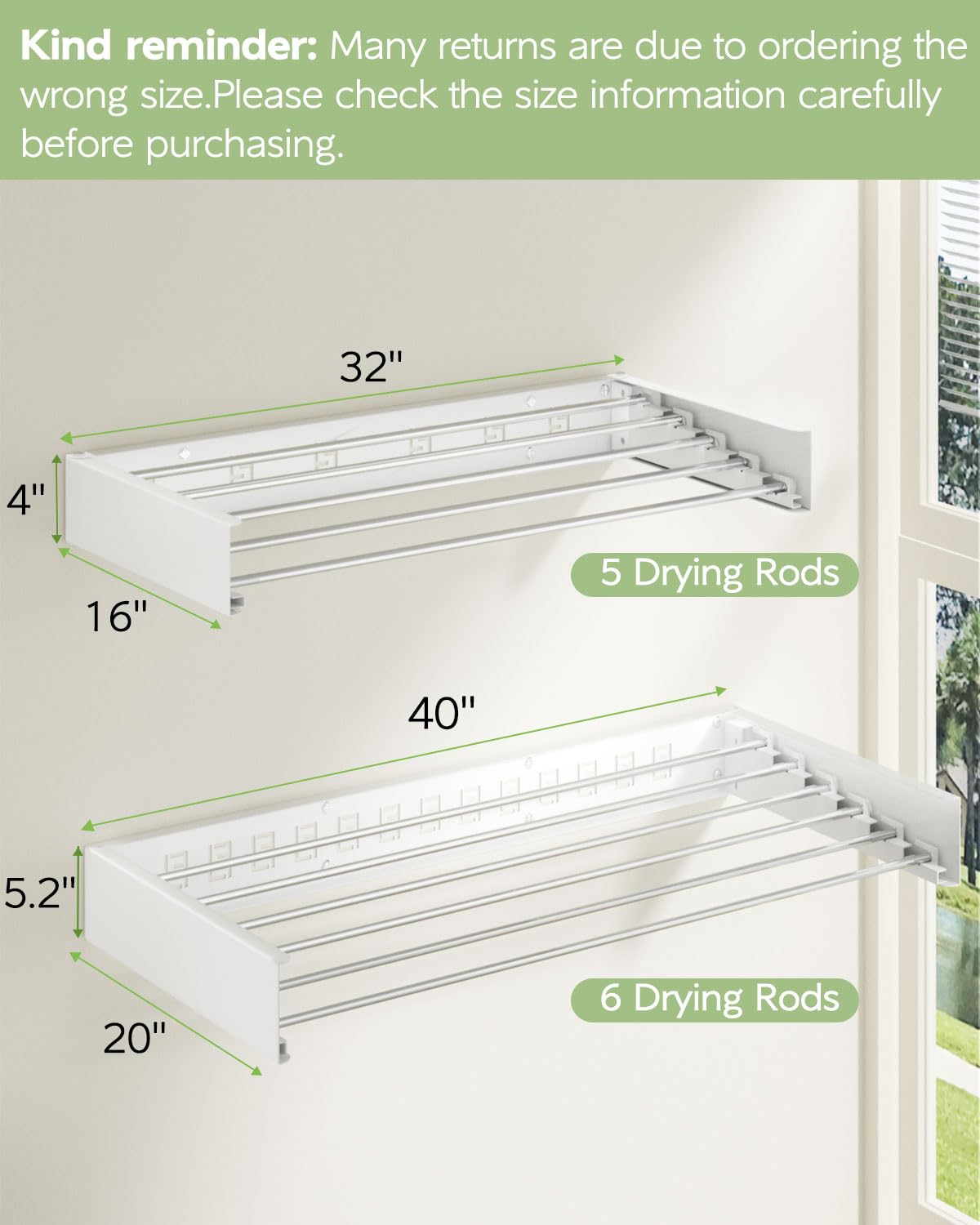 Vikaqi foldable drying rack compact storage when not in use, saving space