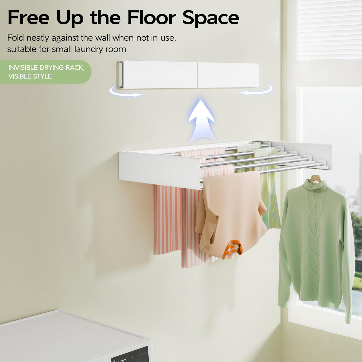 Vikaqi foldable wall mount with installation template for easy setup