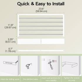 Vikaqi installation template included enables quick, precise mounting.