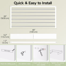 Vikaqi 60lbs capacity rack ideal for towels, shirts, and more