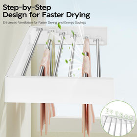 Vikaqi space-saving laundry rack in small rooms for air-drying