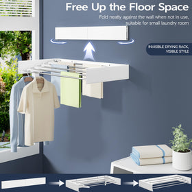 Vikaqi wall template guides quick, accurate mounting for a stable laundry rack