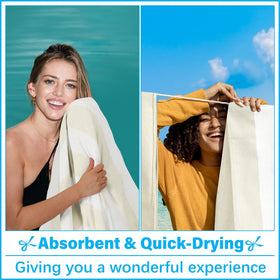 Vikumond lightweight portable towel blanket folds compactly for travel.