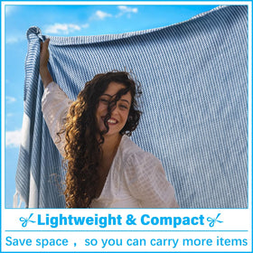 Vikumond quick-dry absorbent Turkish towel-blanket dries fast after swimming.