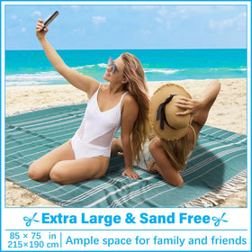 Vikumond sand-free surface helps keep sand away during a day at the beach